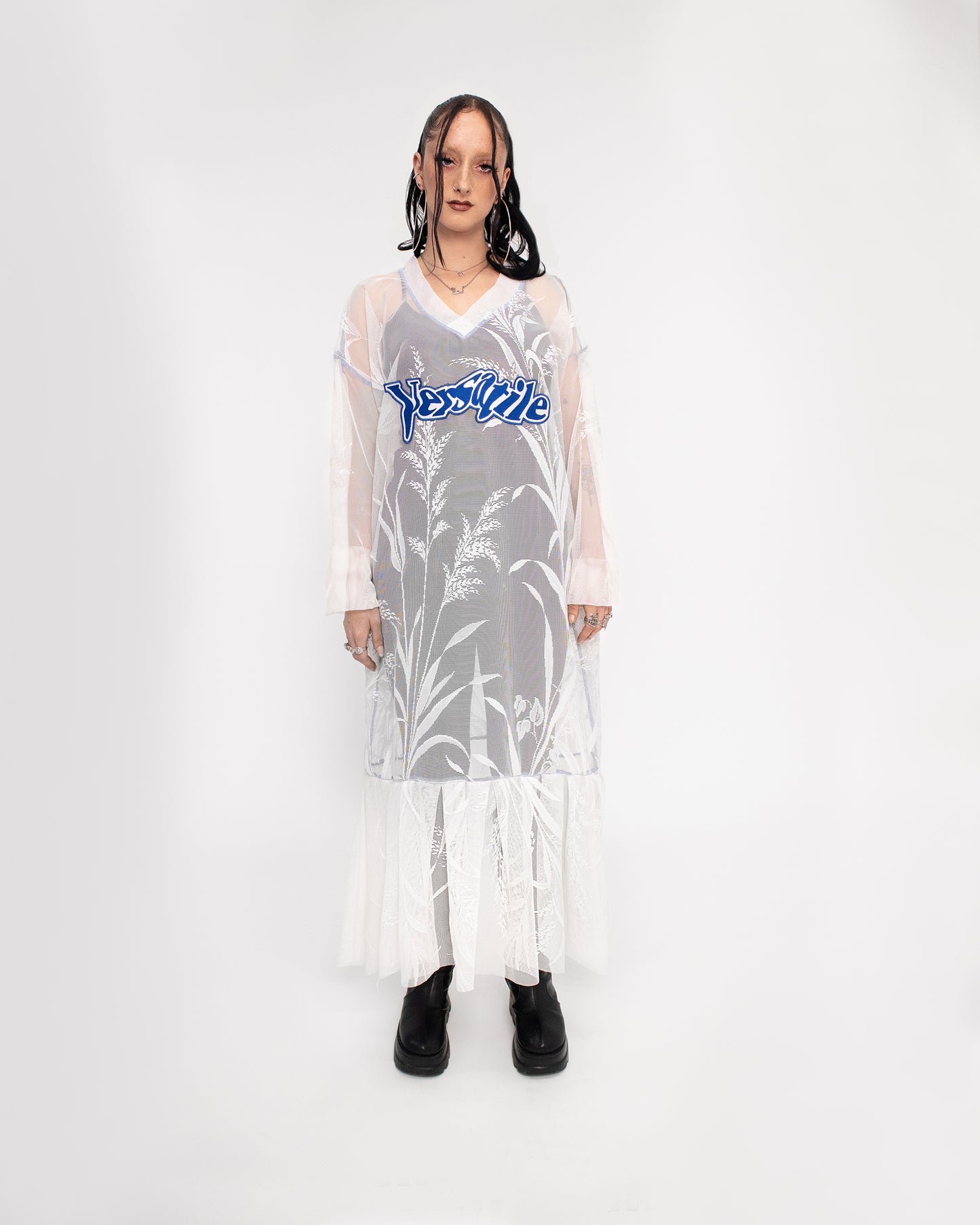 Lace Soccer Jersey Dress